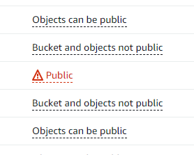 Public buckets