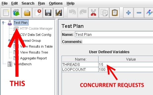 Change execution parameters