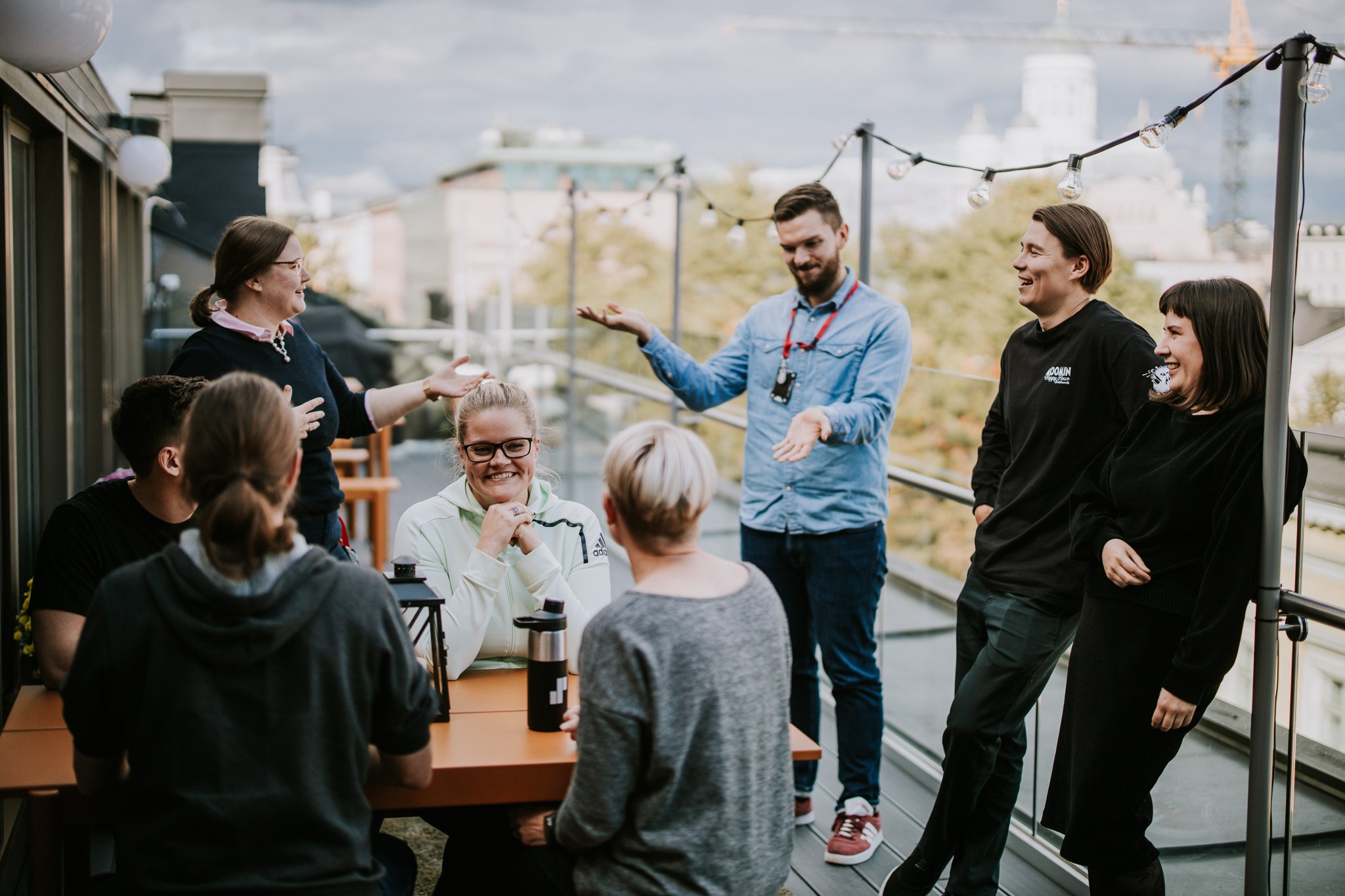 Solitans chilling out at Helsinki office terrace