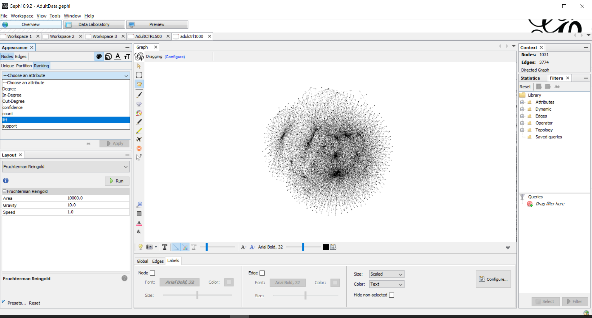 First Gephi graph