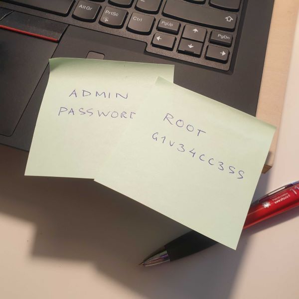 Passwords on post-its